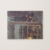 ヴィンテージビクトリアンクリスマス、パーティーの人々 ジグソーパズル (横)