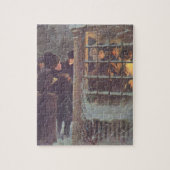 ヴィンテージビクトリアンクリスマス、パーティーの人々 ジグソーパズル (縦)