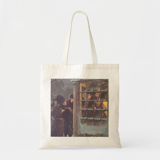 ヴィンテージビクトリアンクリスマス、パーティーの人々 トートバッグ (正面)