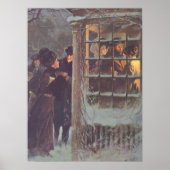 ヴィンテージビクトリアンクリスマス、パーティーの人々 ポスター (正面)