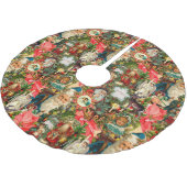 ヴィンテージビクトリアンクリスマス ブラッシュドポリエステルツリースカート (アングル)