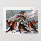 ヴィンテージビクトリアンクリスマス ポストカード (正面/裏面)