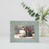 ヴィンテージビクトリアンクリスマス ポストカード (スタンド正面)