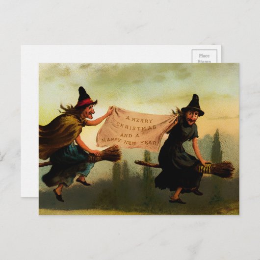 ヴィンテージビクトリアンクリスマス ポストカード (正面/裏面)