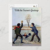 ヴィンテージビクトリアンクリスマス ポストカード (正面/裏面)