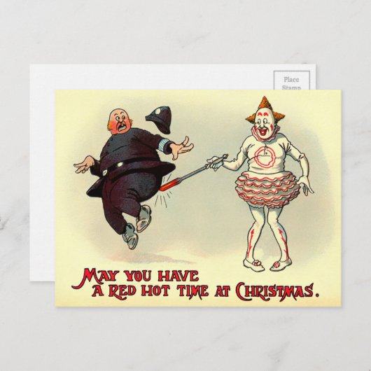 ヴィンテージビクトリアンクリスマス ポストカード (正面/裏面)