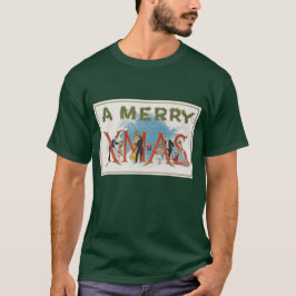 ヴィンテージビクトリアンクリスマス、メリークリスマスパーティー Tシャツ