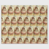 ヴィンテージビクトリアンクリスマス ラッピングペーパー (フラット)