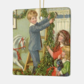 ヴィンテージビクトリアンクリスマ飾ス セラミックオーナメント (左)
