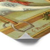 ヴィンテージビクトリアンクリスマ飾ス ポスター (角)