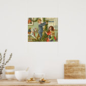 ヴィンテージビクトリアンクリスマ飾ス ポスター (キッチン)