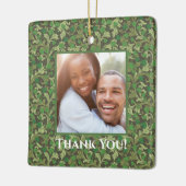 ヴィンテージビクトリアングリーンアイビー育てトレリス写真 セラミックオーナメント (左)