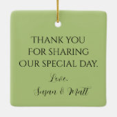 ヴィンテージビクトリアングリーンアイビー育てトレリス写真 セラミックオーナメント (裏面)