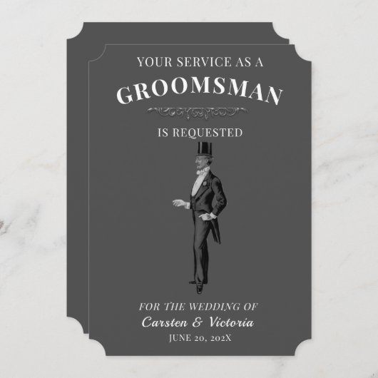 ヴィンテージビクトリアングロムスマン 招待状 (正面/裏面)