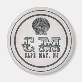 ヴィンテージビクトリアンケープメイニュージャージービーチラベル マグネット