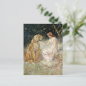 ヴィンテージビクトリアンコケットレディアンドタイガー シーズンポストカード (スタンド正面)