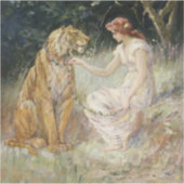 ヴィンテージビクトリアンコケットレディアンドタイガー シール (正面)