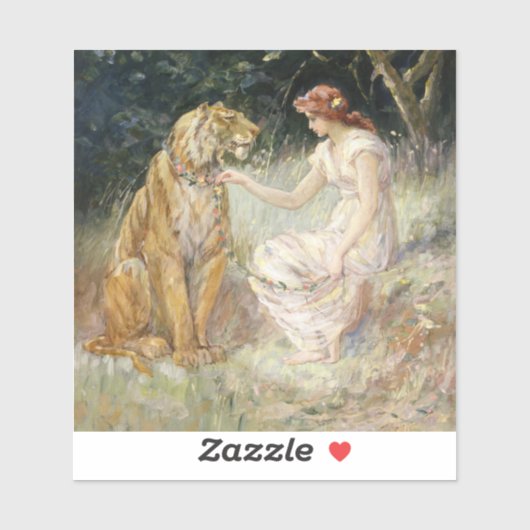 ヴィンテージビクトリアンコケットレディアンドタイガー シール (シート)