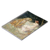 ヴィンテージビクトリアンコケットレディアンドタイガー ノートブック (左側)