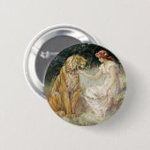 ヴィンテージビクトリアンコケットレディアンドタイガー 缶バッジ (正面&裏面)