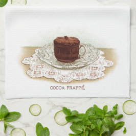 ヴィンテージビクトリアンココアエレガントホットチョコレート キッチンタオル