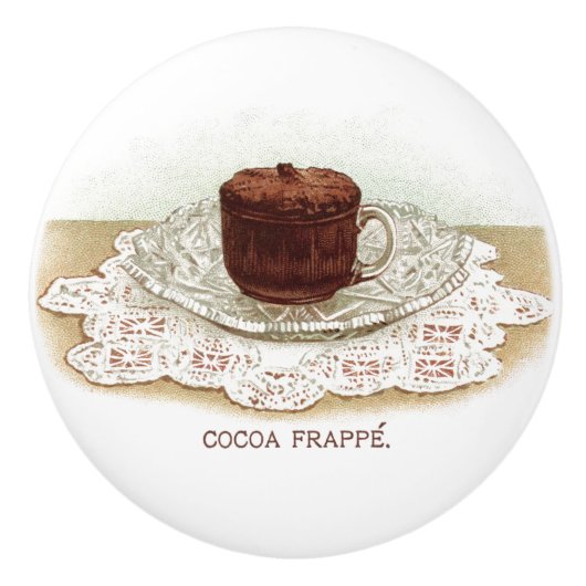 ヴィンテージビクトリアンココア熱チョコエレガントカップ セラミックノブ (正面)