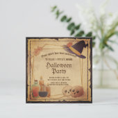 ヴィンテージビクトリアンゴシックウィッチハローウィンパーティ 招待状 (スタンド正面)