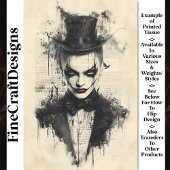 ヴィンテージビクトリアンゴシックキャラクターBC1デクページ 薄葉紙