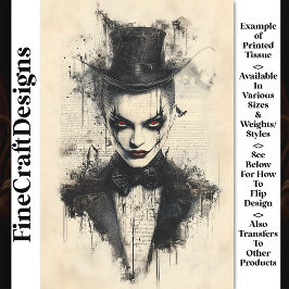 ヴィンテージビクトリアンゴシックキャラクターBC1デクページ 薄葉紙