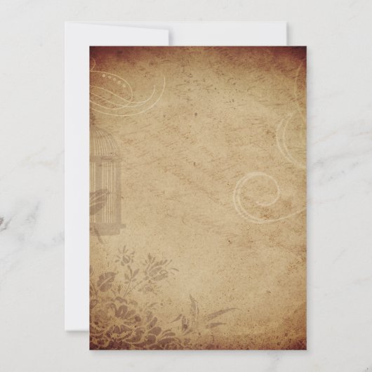 ヴィンテージビクトリアンゴシックスカルハローウィンパーティ 招待状 (裏面)