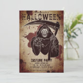 ヴィンテージビクトリアンゴシックスカルハローウィンパーティ 招待状 (スタンド正面)