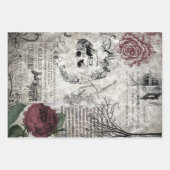 ヴィンテージビクトリアンゴシックハロウィーンエフエメラ ラッピングペーパーシート (正面)