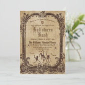 ヴィンテージビクトリアンゴシックハローウィンパーティ 招待状 (スタンド正面)