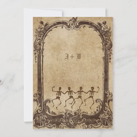 ヴィンテージビクトリアンゴシックハローウィンパーティ 招待状 (裏面)