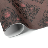 ヴィンテージビクトリアンゴシックバラダマスクシャビー ラッピングペーパー (ロールコーナー)