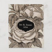 ヴィンテージビクトリアンゴシックバラ（セピア定置型） (裏面)