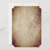 ヴィンテージビクトリアンゴシックフレーム血ハロウィーン 招待状 (裏面)