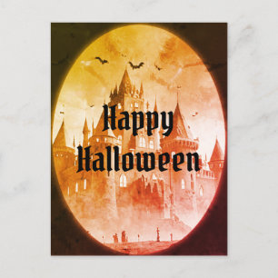 ヴィンテージビクトリアンゴシック不気味ハッピーハローウィン シーズンポストカード