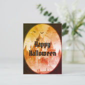 ヴィンテージビクトリアンゴシック不気味ハッピーハローウィン シーズンポストカード (スタンド正面)