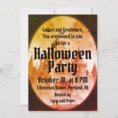 ヴィンテージビクトリアンゴシック不気味ハロウィーン 招待状 (正面)