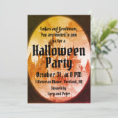 ヴィンテージビクトリアンゴシック不気味ハロウィーン 招待状 (スタンド正面)