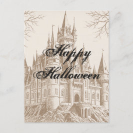 ヴィンテージビクトリアンゴシック怖ハッピーハローウィン シーズンポストカード