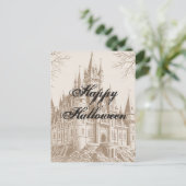ヴィンテージビクトリアンゴシック怖ハッピーハローウィン シーズンポストカード (スタンド正面)