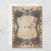 ヴィンテージビクトリアンゴシック性の不気味なハローウィンパーティ 招待状 (裏面)