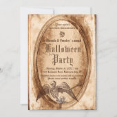 ヴィンテージビクトリアンゴシック鏡ハローウィンパーティ 招待状 (正面)