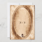 ヴィンテージビクトリアンゴシック鏡ハローウィンパーティ 招待状 (裏面)