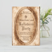 ヴィンテージビクトリアンゴシッ不気味クスカルハロウィーン 招待状 (スタンド正面)