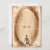 ヴィンテージビクトリアンゴシッ不気味クスカルハロウィーン 招待状 (裏面)