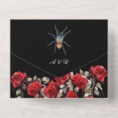 ヴィンテージビクトリアンゴシ結婚ック オールインワン招待状 (裏面)