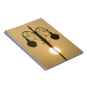 ヴィンテージビクトリアンサンセット通りライトアートデザイン ノートブック (右側)